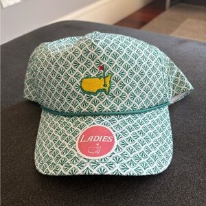 Masters Green and White Geometric Ladies Golf Cap